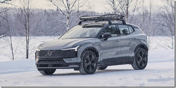 Volvo EX30 Cross Country with Swedish winter cabin