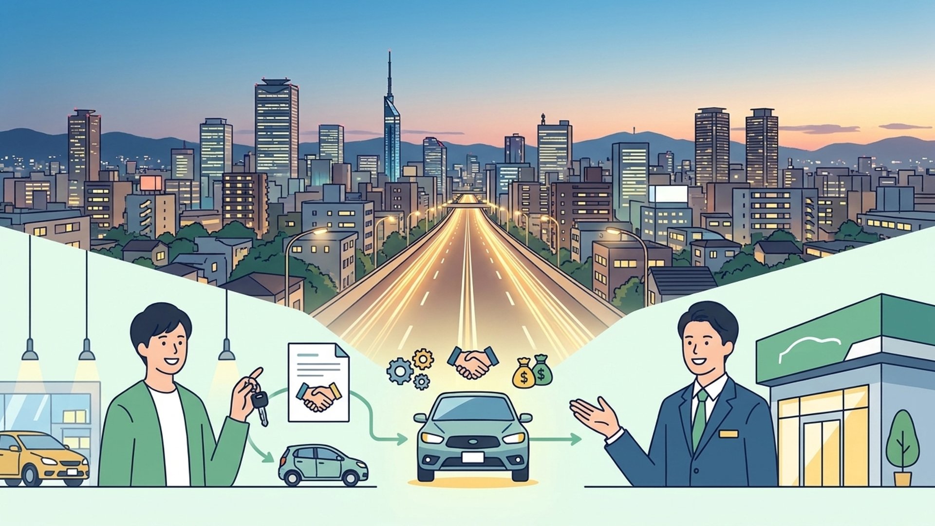 福岡で自社ローンを利用して車を手に入れる仕組みと全体の流れ